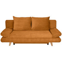 SCHLAFSOFA  mit Schlafen auf Sitzhöhe, haustierfreundlicher Bezug Cord Kupferfarben  - Buchefarben/Kupferfarben, KONVENTIONELL, Holz/Textil (200/75/85cm) - Carryhome