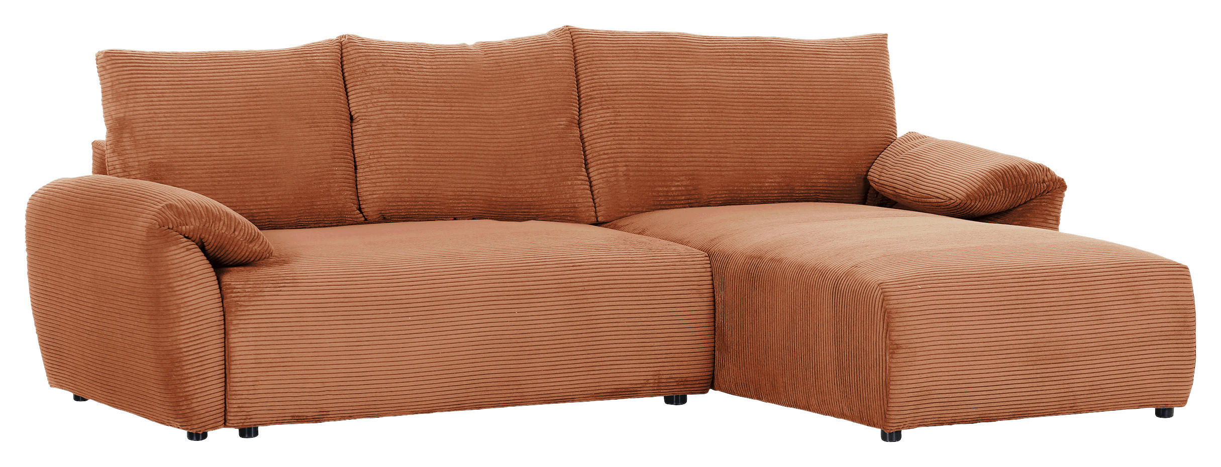 SAROKKANAPÉ textil rozsdavörös  - fekete/rozsdavörös, Konventionell, műanyag/textil (266/180cm) - MID.YOU