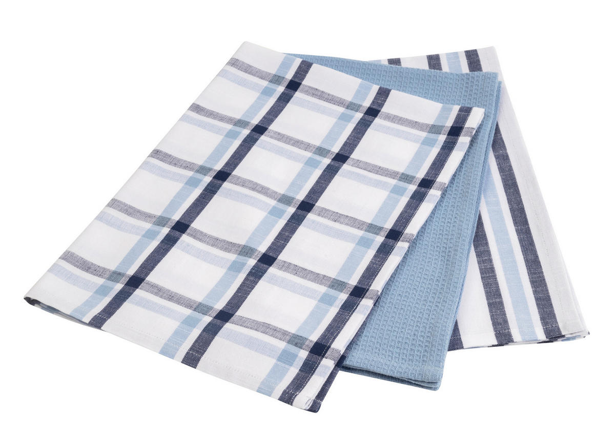 KONYHARUHASZETT 3 részes kék  - kék, Design, textil (50/70cm) - Esposa