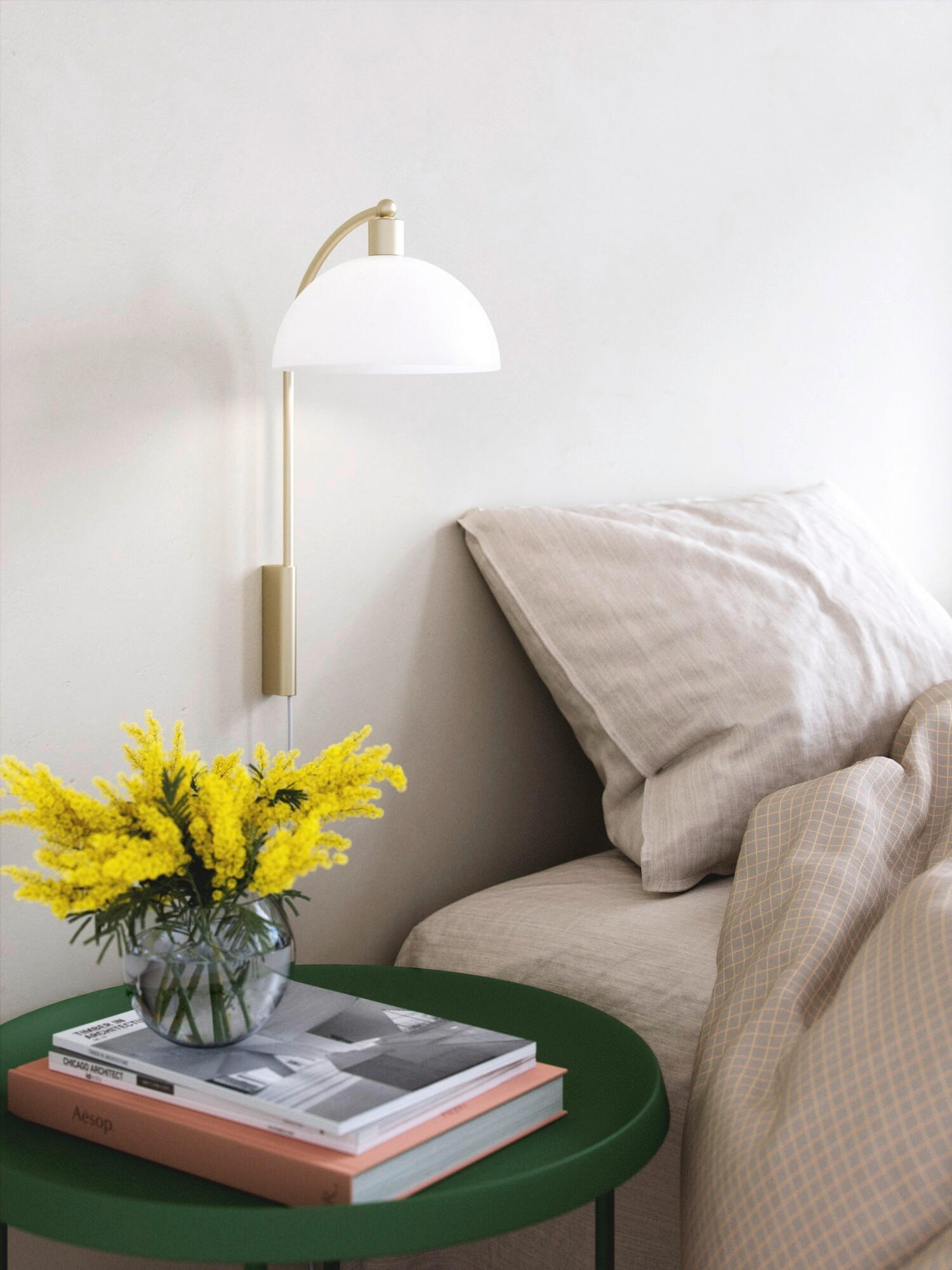WANDLEUCHTE 26/43 cm   - Weiß, KONVENTIONELL, Glas (26/43cm) - Nordlux