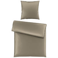 BETTWÄSCHE 2-teilig NIGIRI Satin 135/200 cm  - Hellgrau, Basics, Textil (135/200cm) - Bio:Vio