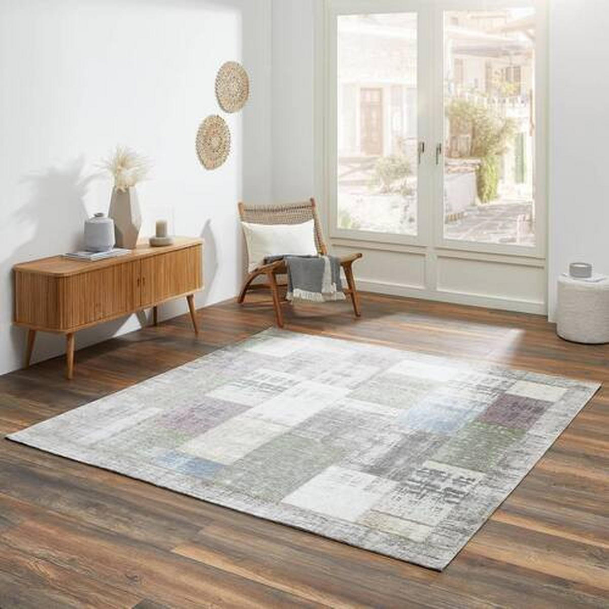 FLACHWEBETEPPICH 200/200 cm Multicolor  - Multicolor, Trend, Textil (200/200cm) - Novel