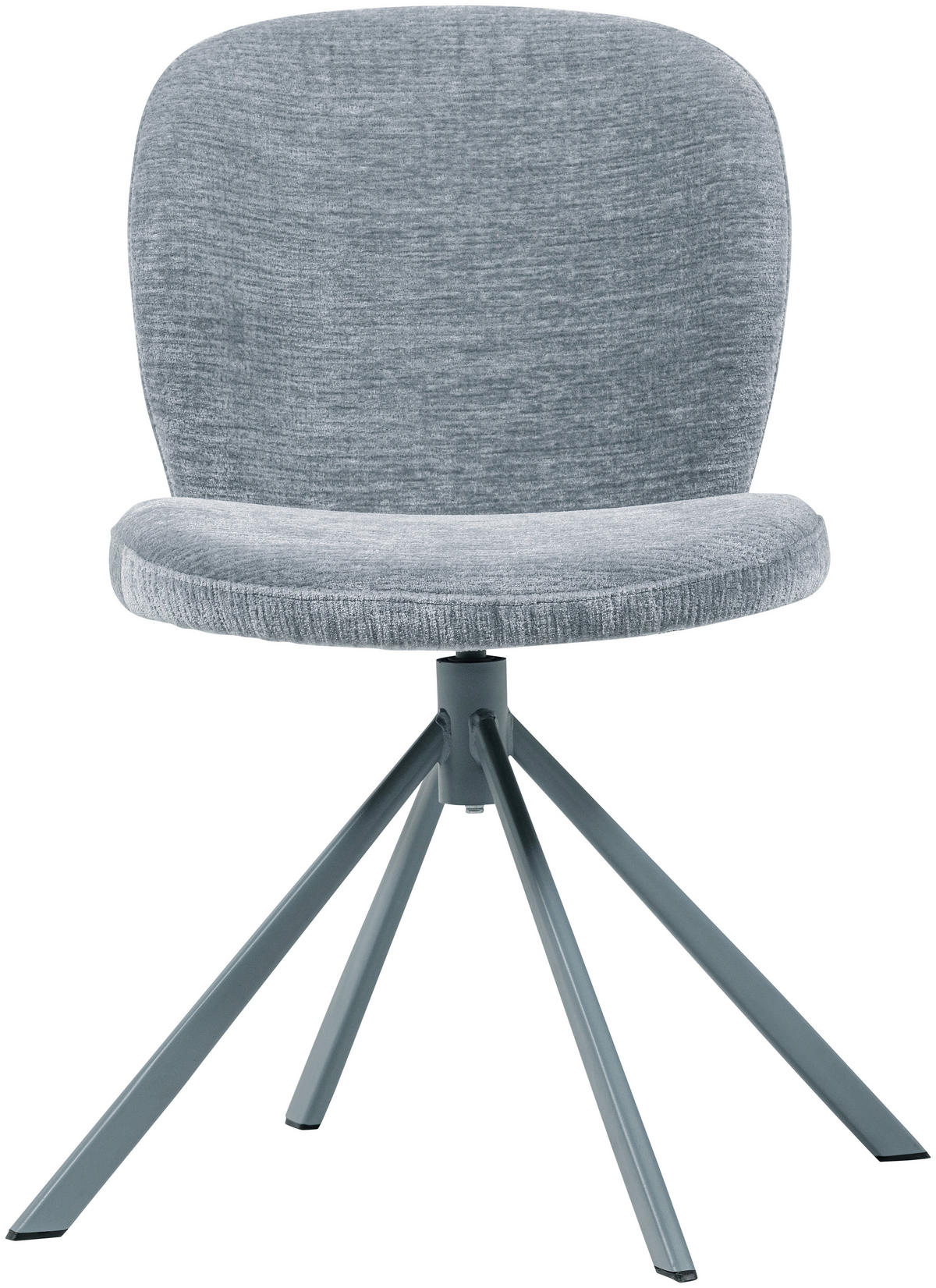 STUHL-SET 2 Stück Sitzfläche 360° drehbar Bouclé  - Blau, MODERN, Textil/Metall (58/80/65cm) - Livetastic