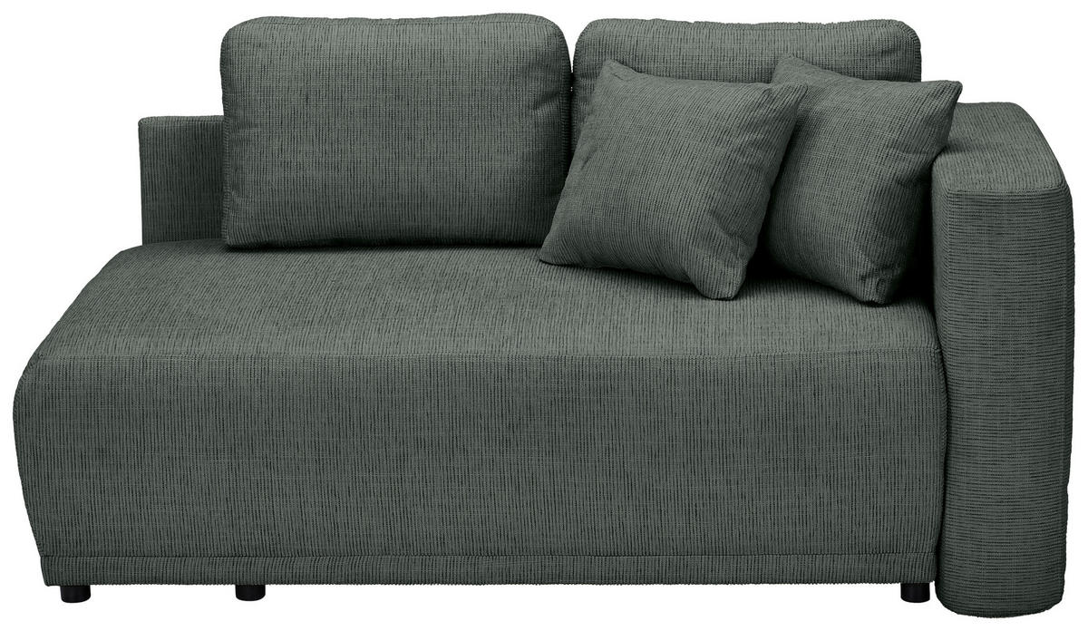 CHAISELONGUE Chenille Anthrazit  - Anthrazit/Schwarz, KONVENTIONELL, Kunststoff/Textil (171/73/93cm) - Carryhome