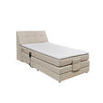 BOXSPRINGBETT 120/200 cm  in Creme  - Silberfarben/Creme, Design, Kunststoff/Textil (120/200cm) - Esposa