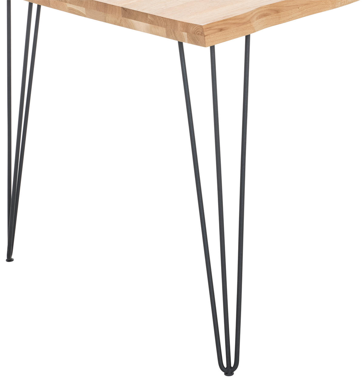 ESSTISCH in Holz 140/90/75 cm  - Eichefarben/Schwarz, Design, Holz/Metall (140/90/75cm) - Landscape