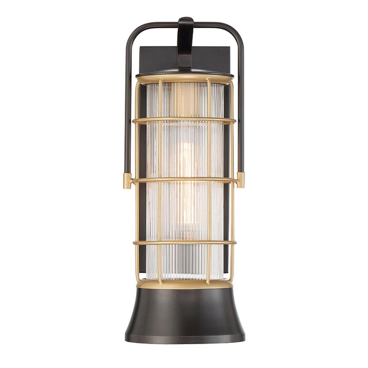 AUSSENWANDLEUCHTE - Multicolor, Konventionell, Glas/Metall (41,1/15,3/18,4cm) - Elstead Lighting