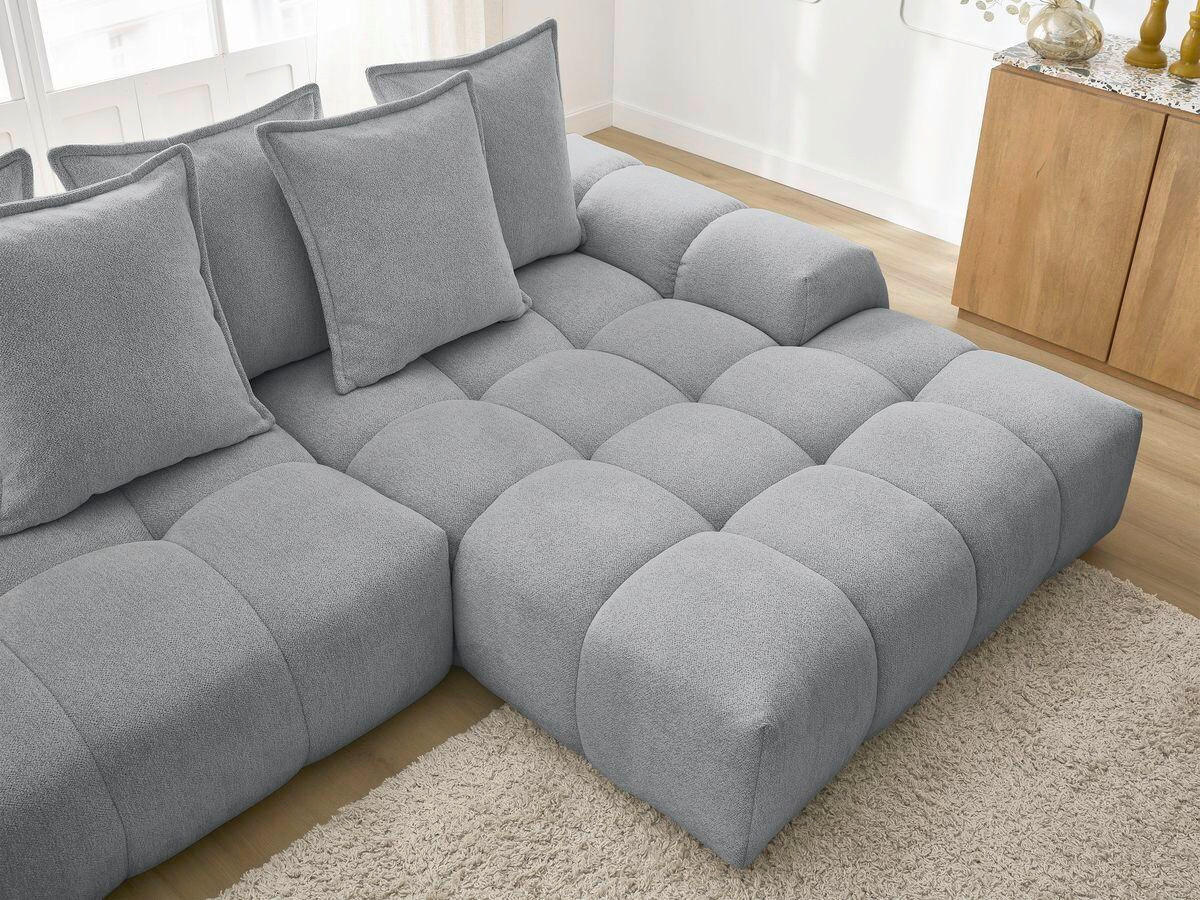 ECKSCHLAFSOFA EVEREST  mit Rücken echt, Armteil links, Armteil rechts Flachgewebe Dunkelgrau  - Dunkelgrau/Schwarz, MODERN, Kunststoff/Textil (318/180cm) - Livetastic