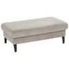 HOCKER in Textil Hellgrau  - Hellgrau/Schwarz, Modern, Textil/Metall (130/45/67cm) - Beldomo Style