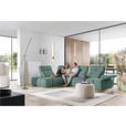 ECKSOFA in Struktur Hellblau  233/313 cm  - Schwarz/Hellblau, Design, Kunststoff/Textil (233/313cm) - Emilio Belluti
