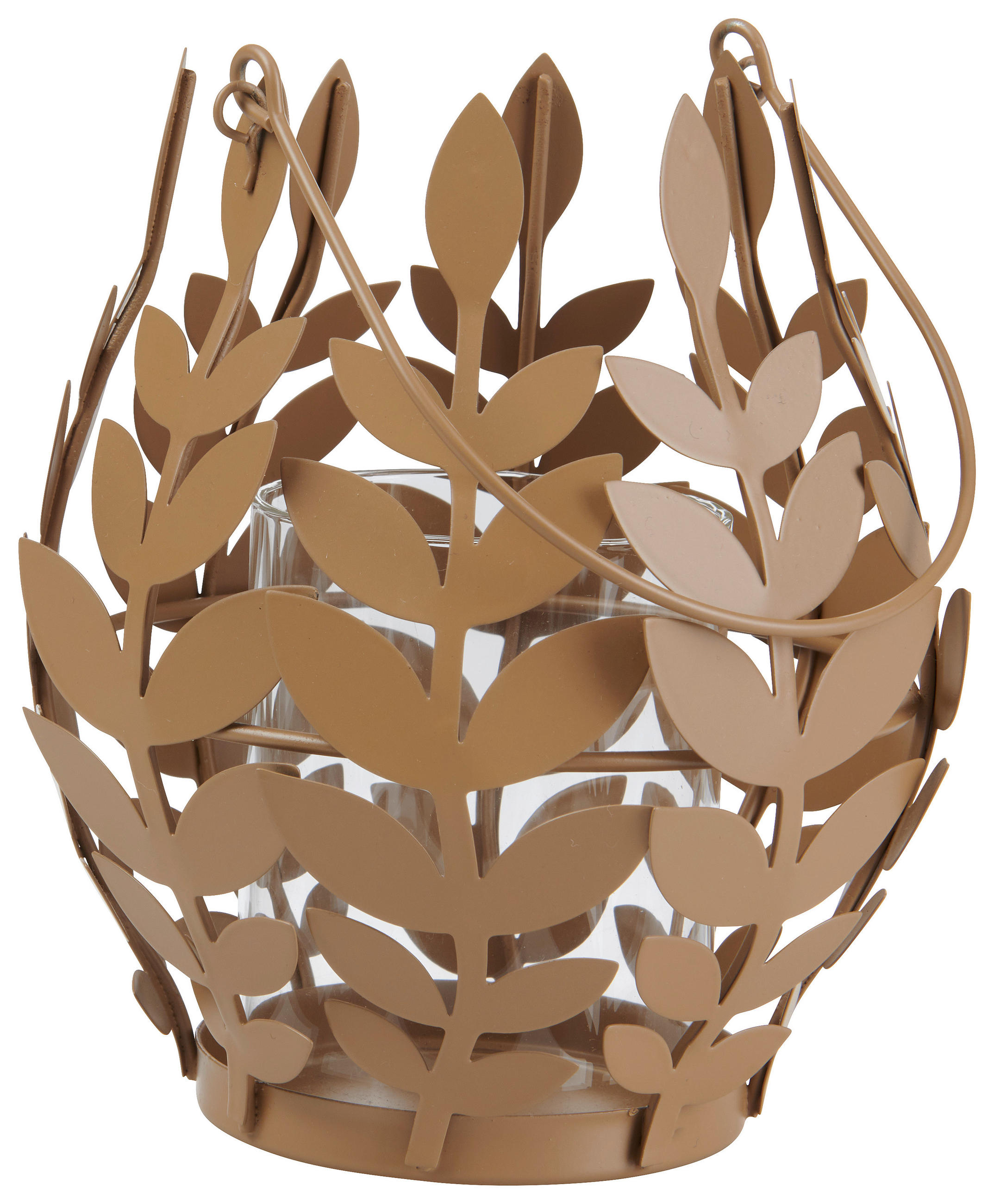 LJUSLYKTA - brun, Natur, metall/glas (13/15,8cm) - Ambia Home