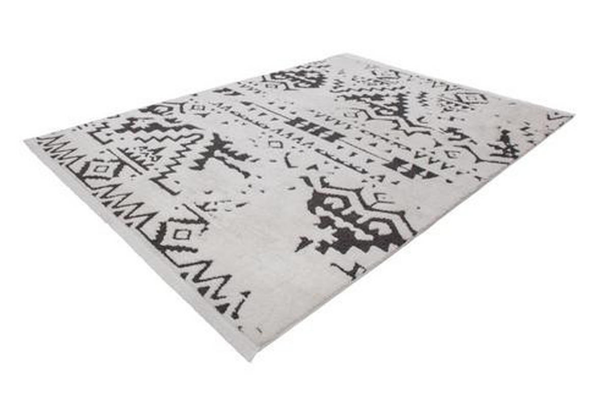 HOCHFLORTEPPICH 160/230 cm Schwarz, Weiß  - Schwarz/Weiß, LIFESTYLE, Textil (160/230cm) - Kayoom