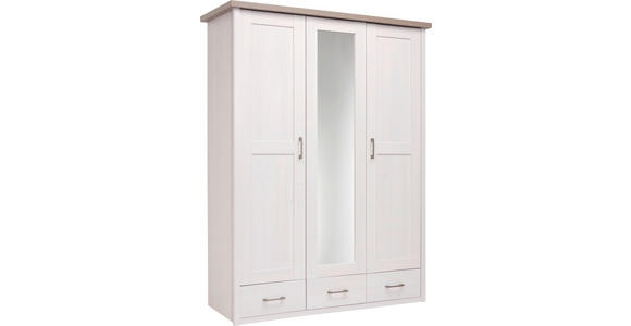 KLEIDERSCHRANK 148/201/62 cm 3-türig  - Trüffeleichefarben/Graphitfarben, LIFESTYLE, Holzwerkstoff/Metall (148/201/62cm) - Carryhome