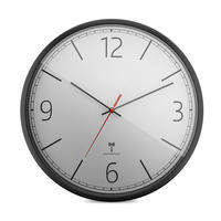 WANDUHR Schwarz, Weiß  - Schwarz/Weiß, Basics, Kunststoff (30cm)