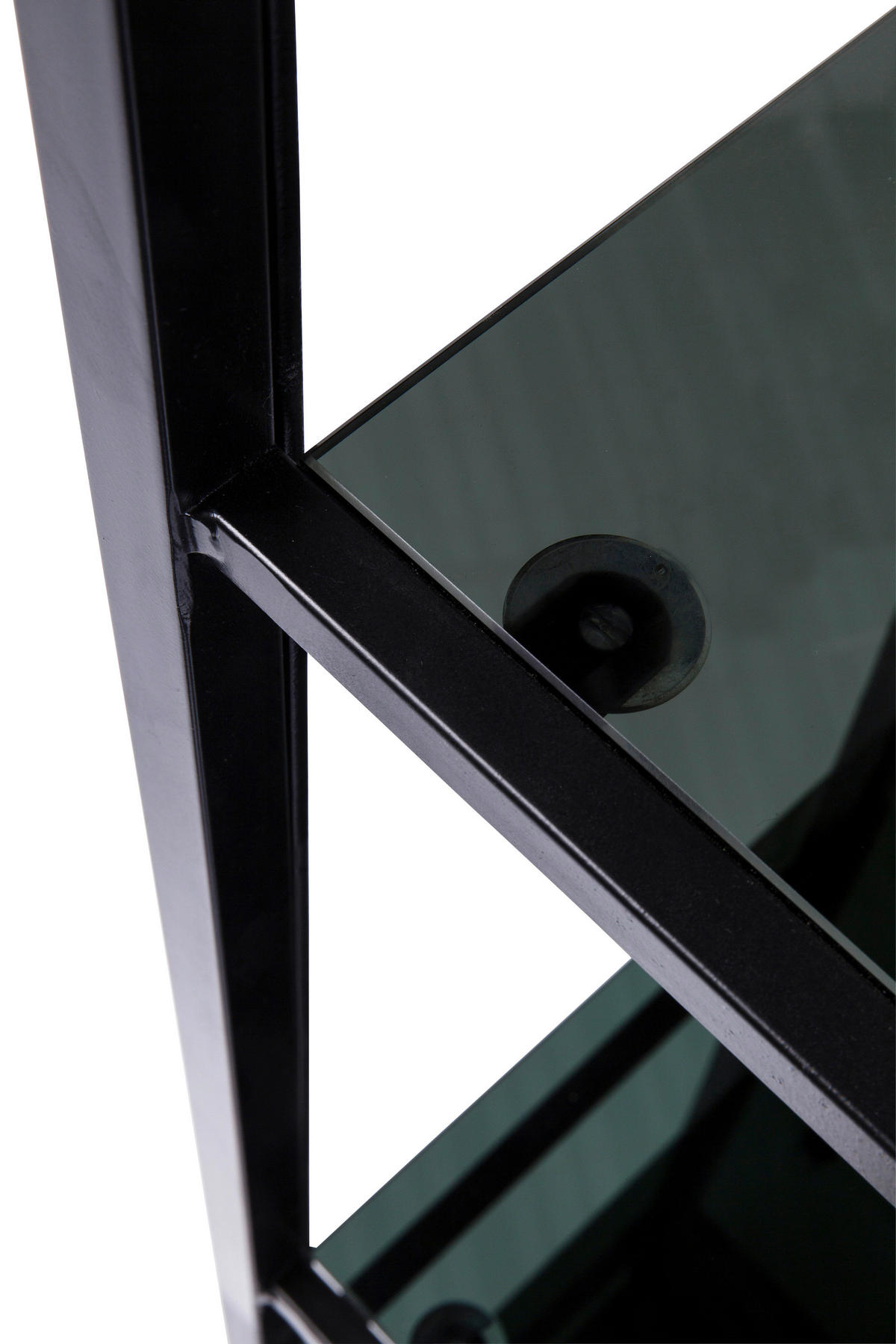 REGAL Anthrazit, Schwarz  - Anthrazit/Schwarz, Design, Glas/Metall (115/195/30cm) - Kare-Design