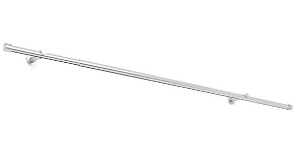 VORHANGSCHIENE - Grau Hochglanz, Basics, Metall (210/11,5/4,7cm) - Homeware