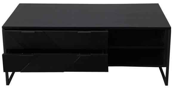 COUCHTISCH in Holz, Metall 118/70/45 cm - Schwarz/Akaziefarben, Trend, Holz/Metall (118/70/45cm) - Ambia Home