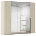 DREHTÜRENSCHRANK 251/223/61 cm,  in Champagner, 5-türig  - Chromfarben/Champagner, Basics, Glas/Holzwerkstoff (251/223/61cm) - Novel