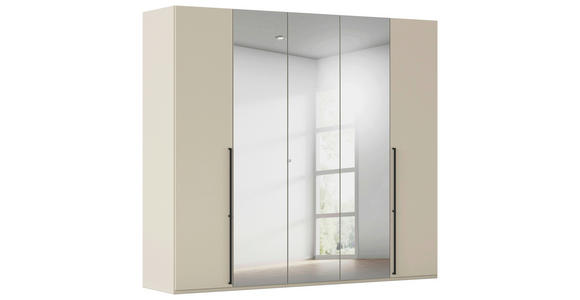 DREHTÜRENSCHRANK 251/235/61 cm,  in Champagner, 5-türig  - Chromfarben/Champagner, Basics, Glas/Holzwerkstoff (251/235/61cm) - Novel