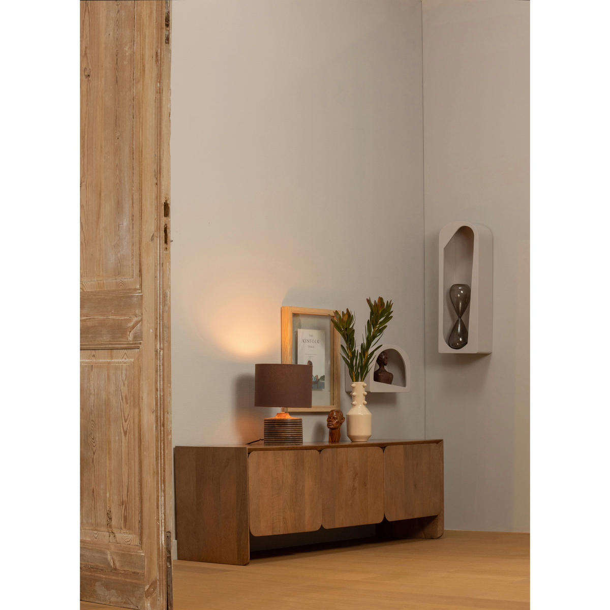 WANDREGAL  - Grau, Design, Holz (24/70/15cm) - Carryhome