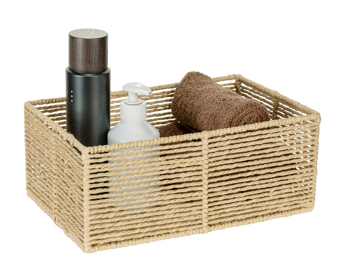 AUFBEWAHRUNGSKÖRBCHEN  - Beige, Basics, Naturmaterialien (30/12/20cm) - Wenko