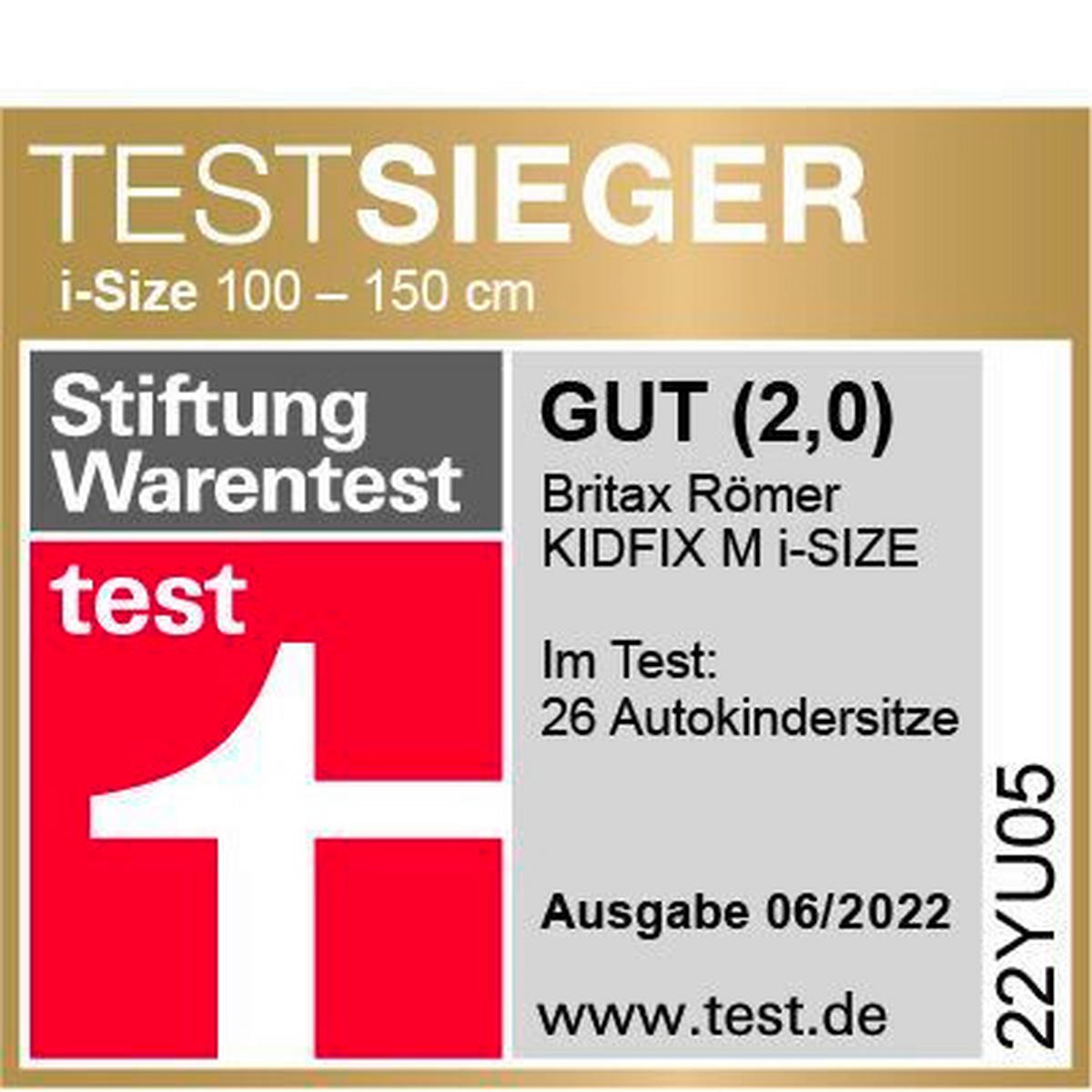 KINDERAUTOSITZ Kidfix M i-size  - Dunkelgrau, Basics, Kunststoff/Textil (44/63/42cm) - Britax Römer