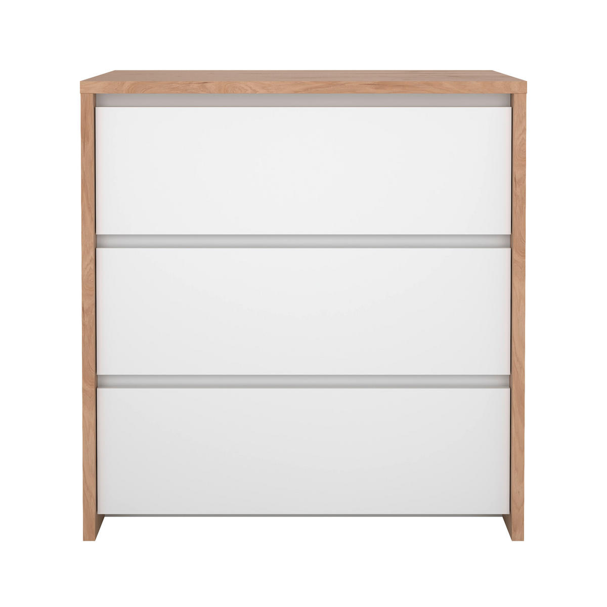 KOMMODE  in 80/84/48 cm  - Eichefarben/Weiß, KONVENTIONELL, Holzwerkstoff (80/84/48cm) - Boxxx