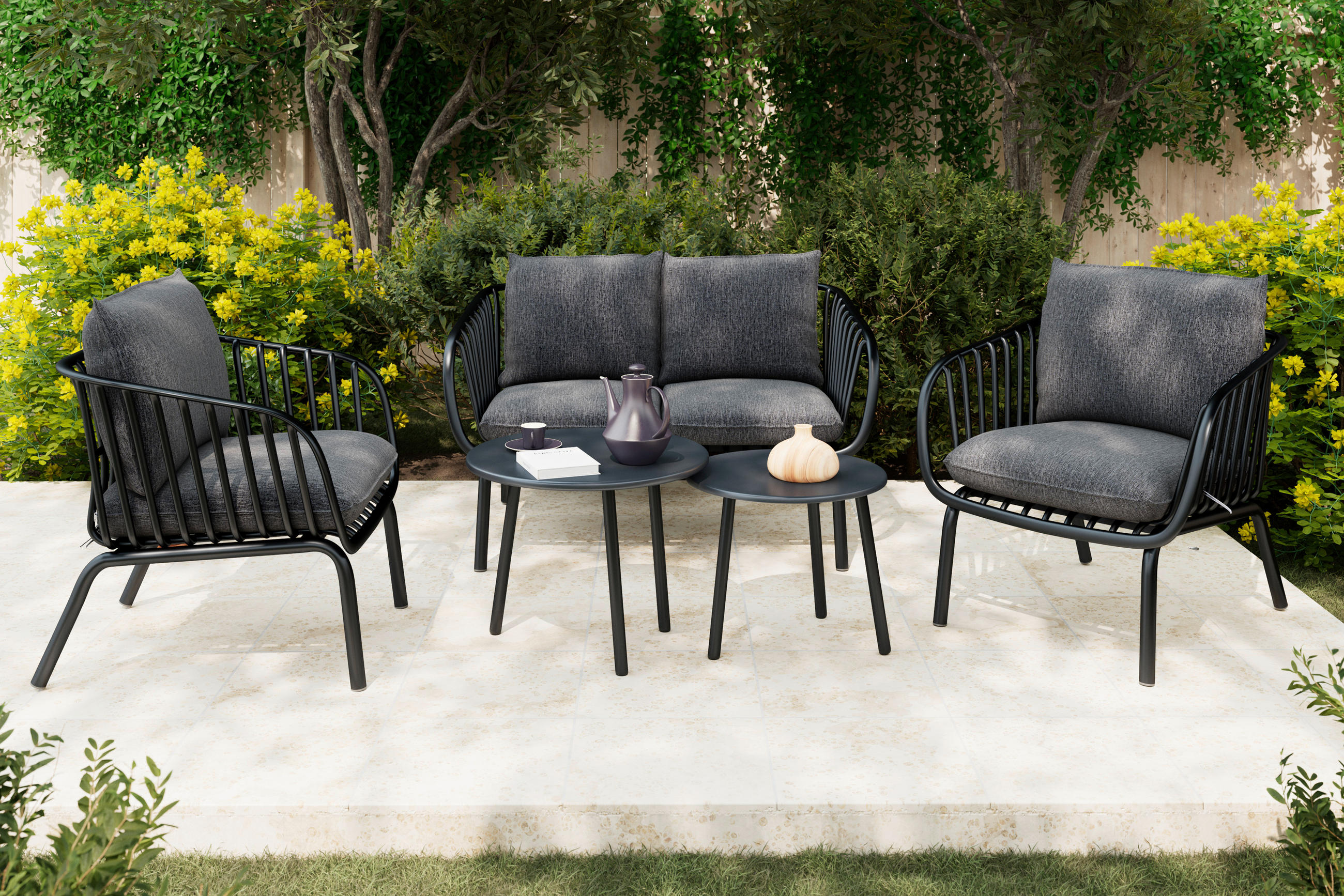 Ambia Garden ZAHRADNÍ SADA 5dílné, kov, plast, textil