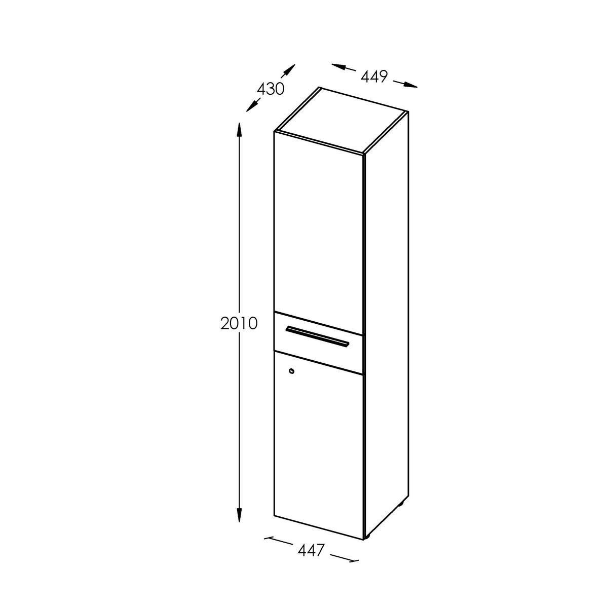 AKTENSCHRANK Schwarz, Eichefarben, Kaschmir  - Kaschmir/Eichefarben, MODERN, Holzwerkstoff (45/201/43cm) - Novel