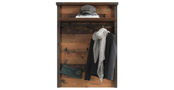 GARDEROBENPANEEL Melamin Braun, Dunkelgrau - Dunkelgrau/Braun, Trend, Metall (83/117/27cm) - Voleo