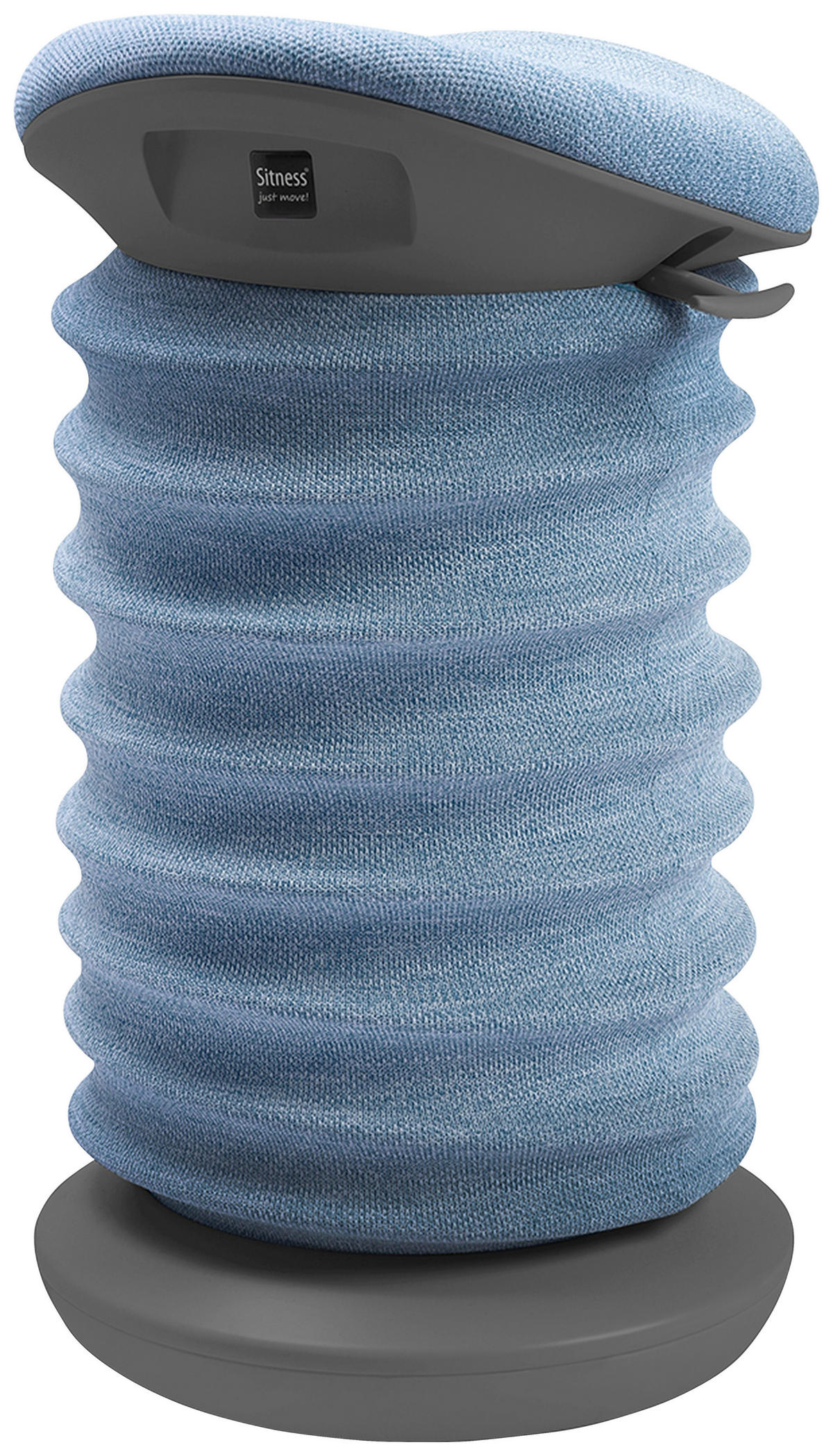 BÜROHOCKER 37,5/53-64/36 cm  - Grau/Hellblau, Design, Kunststoff/Textil (37,5/53-64/36cm) - Topstar