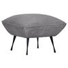 HOCKER in Textil Dunkelgrau  - Dunkelgrau/Schwarz, Konventionell, Textil/Metall (60/49/53cm) - MID.YOU