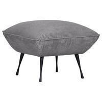 HOCKER in Textil Dunkelgrau  - Dunkelgrau/Schwarz, Konventionell, Textil/Metall (60/49/53cm) - MID.YOU