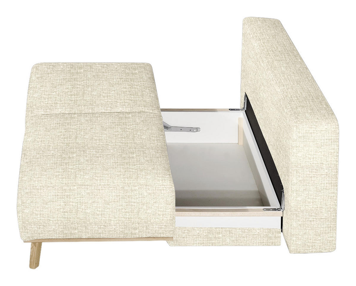 BOXSPRINGSOFA Beige  - Beige, Design, Holz/Textil (203/97/107cm) - Dieter Knoll