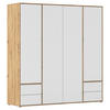 DREHTÜRENSCHRANK  in Eiche Artisan, Weiß  - Eiche Artisan/Weiß, MODERN, Holzwerkstoff (187/194/53cm) - Rauch Möbel
