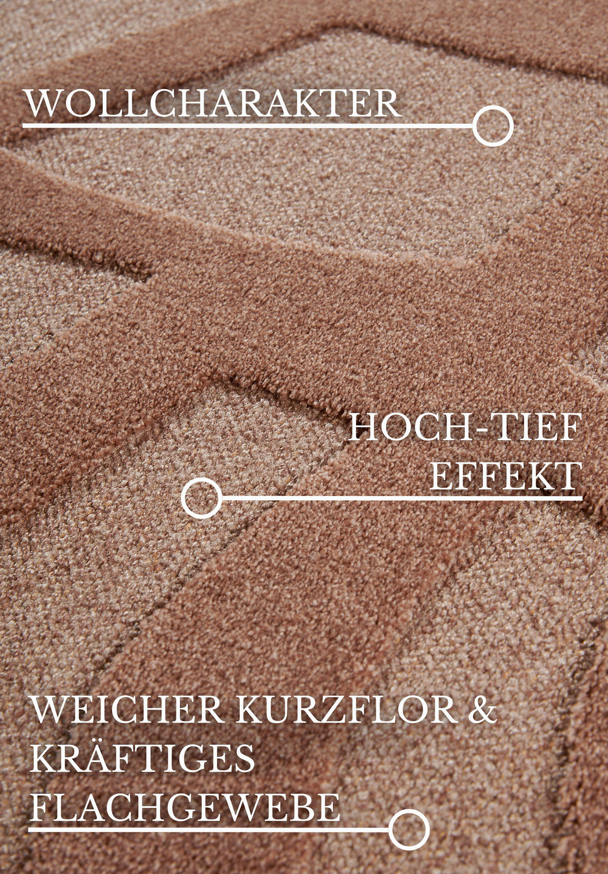FLACHWEBETEPPICH 200/290 cm Kollektion 1879 Kupferfarben  - Kupferfarben, Design, Textil (200/290cm) - Villeroy & Boch