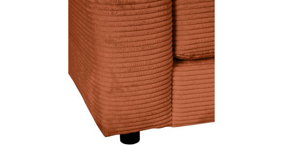 ECKSOFA Kupferfarben Cord  - Schwarz/Kupferfarben, Design, Kunststoff/Textil (240/175cm) - Landscape