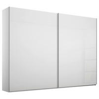 SCHWEBETÜRENSCHRANK 271/223/68 cm 2-türig Weiß  - Alufarben/Weiß, Design, Holzwerkstoff/Metall (271/223/68cm) - Xora