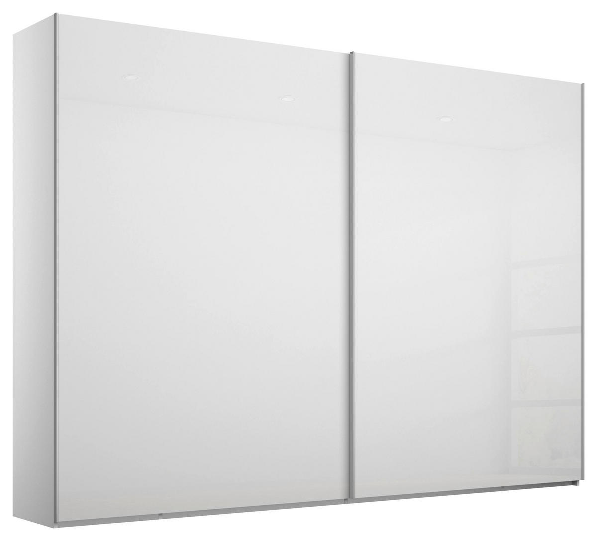 SCHWEBETÜRENSCHRANK 271/223/68 cm 2-türig Weiß  - Alufarben/Weiß, Design, Holzwerkstoff/Metall (271/223/68cm) - Xora