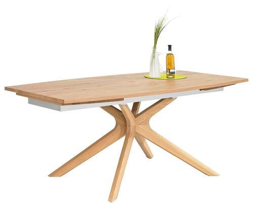 ESSTISCH Altholz, Eiche furniert, massiv bootsförmig Eichefarben  - Eichefarben, Natur, Holz (180/100/76,5cm) - Voglauer