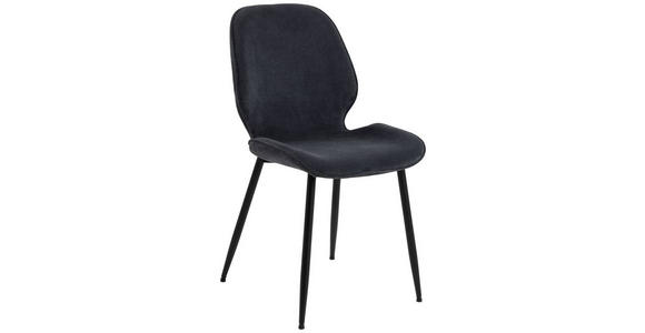 STUHL Cord Anthrazit - Anthrazit/Schwarz, Design, Textil/Metall (48/85/58cm) - Carryhome