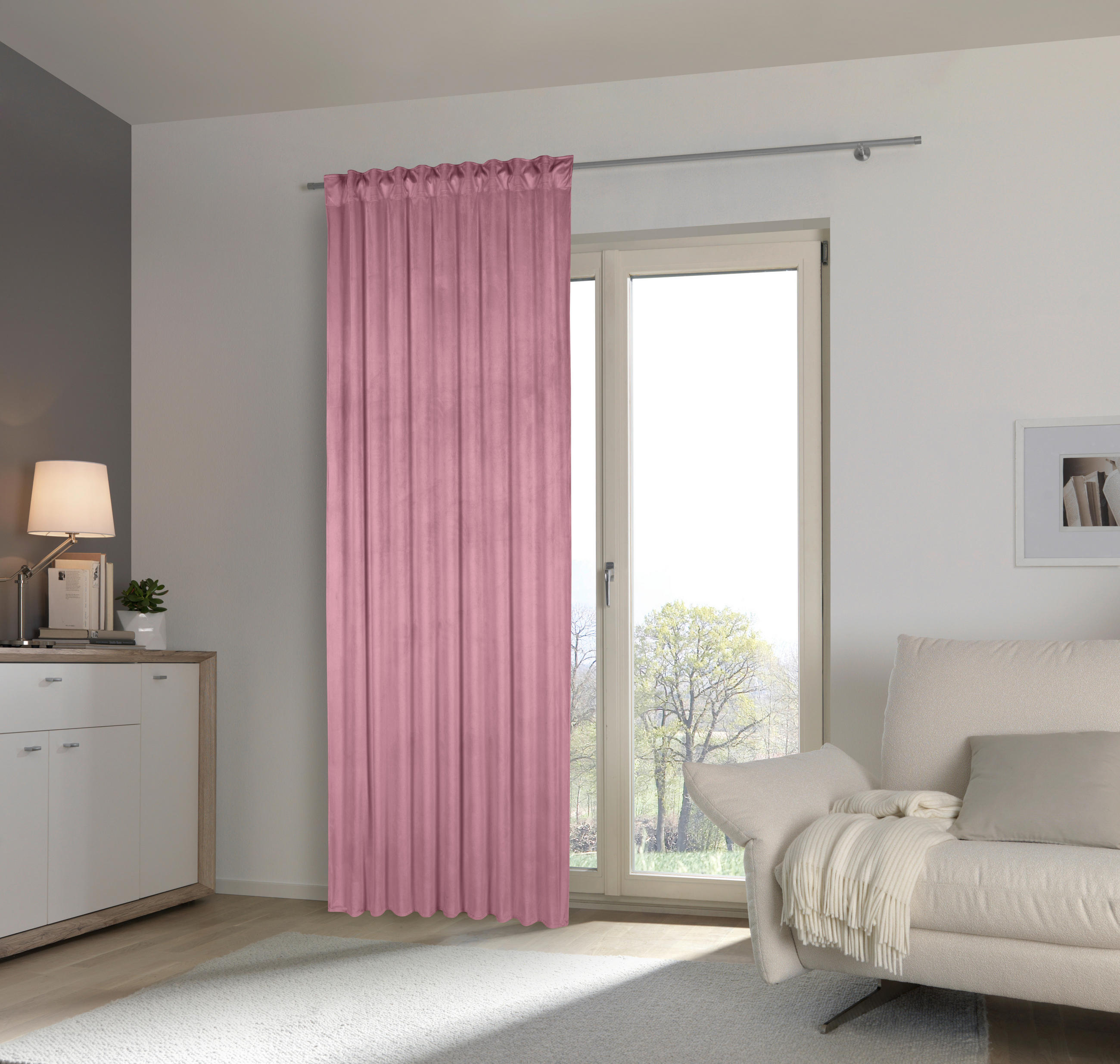 FERTIGVORHANG PABLO blickdicht 135/245 cm   - Rosa, Basics, Textil (135/245cm) - Esposa