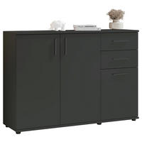 Sideboard Basel BC 1040  in 120/84/35 cm  - Anthrazit/Schwarz, Design, Holzwerkstoff/Kunststoff (120/84/35cm) - Livetastic