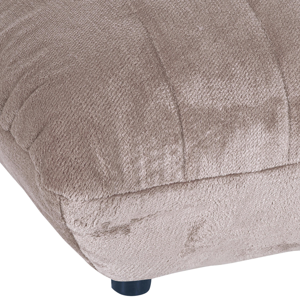 LIGGFÅTÖLJ i plysch beige  - beige/svart, Klassisk, textil/plast (100/86/166cm) - MID.YOU