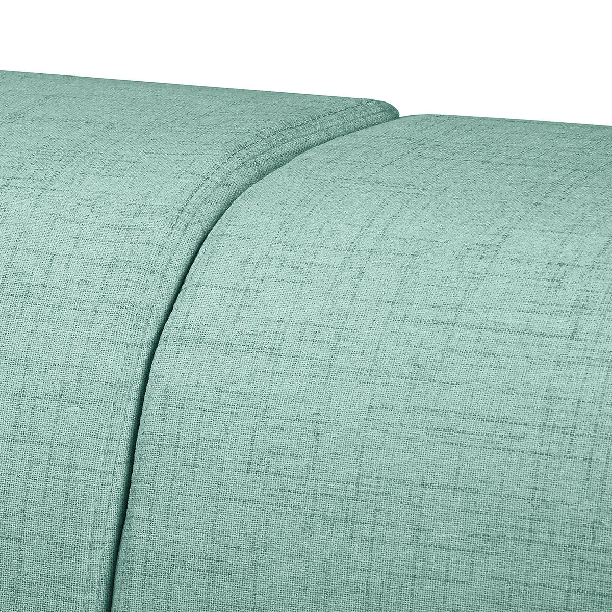 ECKSOFA in Textilgeflecht Mintgrün  - Wengefarben/Mintgrün, Design, Holz/Textil (257/174cm) - Livetastic