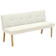 SITZBANK 157/88/63 cm  in Creme  - Eichefarben/Creme, Design, Holz/Textil (157/88/63cm) - Linea Natura