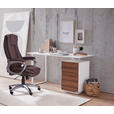 SCHREIBTISCH 140/60/76 cm  in Weiß, Eichefarben  - Eichefarben/Weiß, Design, Holzwerkstoff/Metall (140/60/76cm) - Hom`in