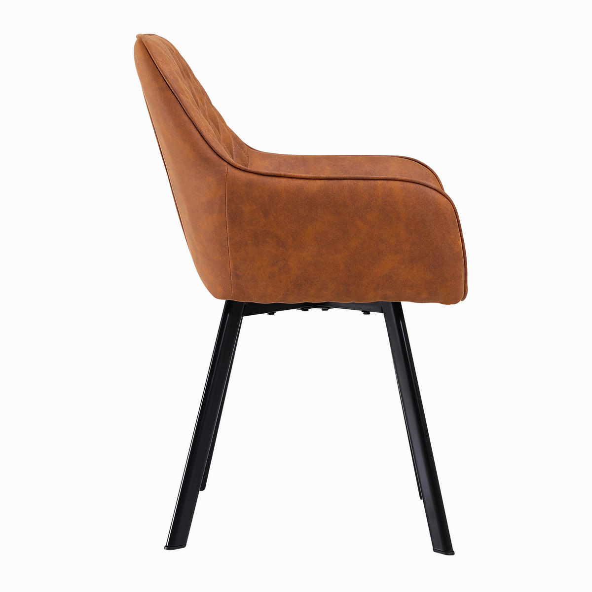 SADA STOLIČIEK S PODRÚČKAMI 2 kus - hnedá/čierna, Modern, kov/textil (56,5/83/63cm) - Livetastic