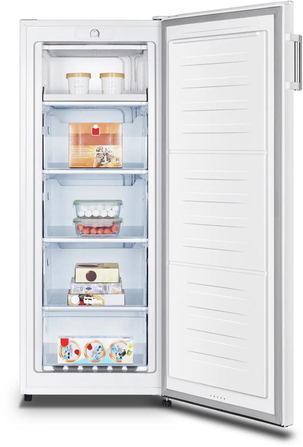 GEFRIERSCHRANK NABO GS 1671  - Weiß, Basics, Glas/Kunststoff (55/143/53,7cm) - Nabo