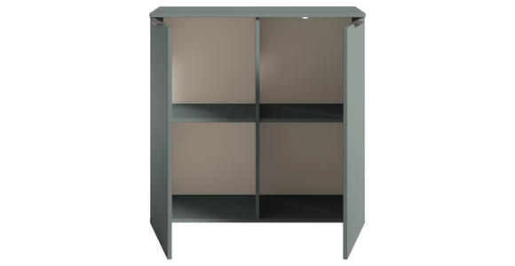 KOMMODE in 90/90/40 cm - Salbeigrün/Schwarz, Basics, Holzwerkstoff/Kunststoff (90/90/40cm) - Carryhome